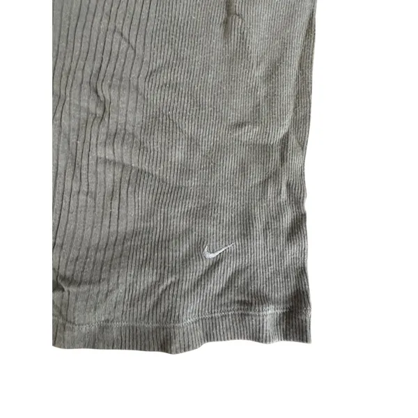 Nike Dri-Fit Seamless Ribbed Long Sleeve Brown Women's M V Neck Shirt Minimalist - Image 2