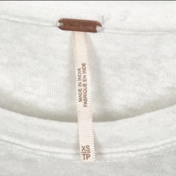 Free People Size XS White‎ Cotton Embroidered Marcy Cut Sleeveless Tank - Image 3