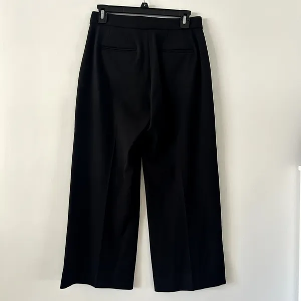 ALC Frank Black Straight Leg Crop Wool Blend Trouser Pants Size 2 - Image 2