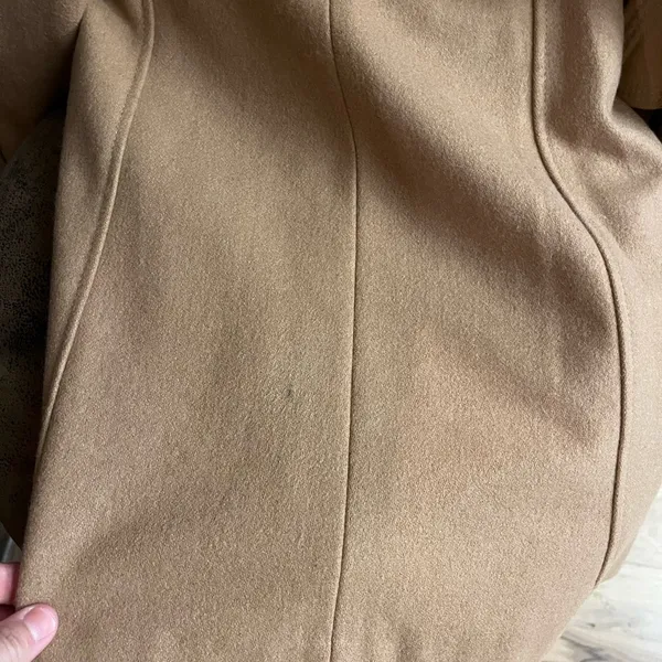 Anne Klein Wool Pea Coat Camel Winter Long - Image 11