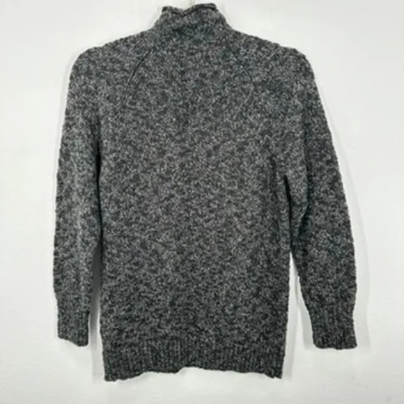 L.L. Bean Women's Gray 100% Cotton Turtleneck Long Sleeve Knit Sweater Cabincore - Image 9
