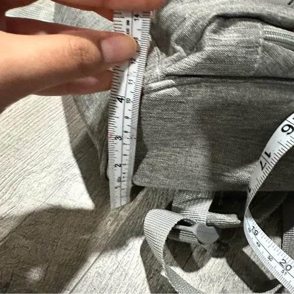 Grey Tote Bag Backpack pockets mini small storage work travel school party - Image 6