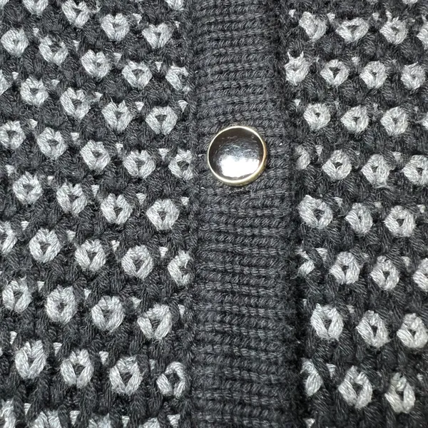 Banana‎ Republic Womens Size Small Metallic Textured Knit Cardigan Sweater Black - Image 7