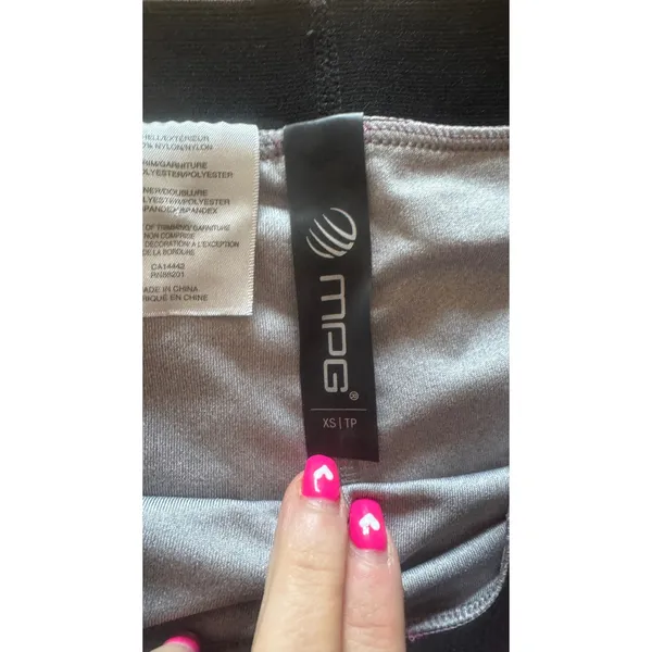MPG Womens 2-in-1‎ Running Shorts XS Pink Gray Black Layered Athletic Workout - Image 2