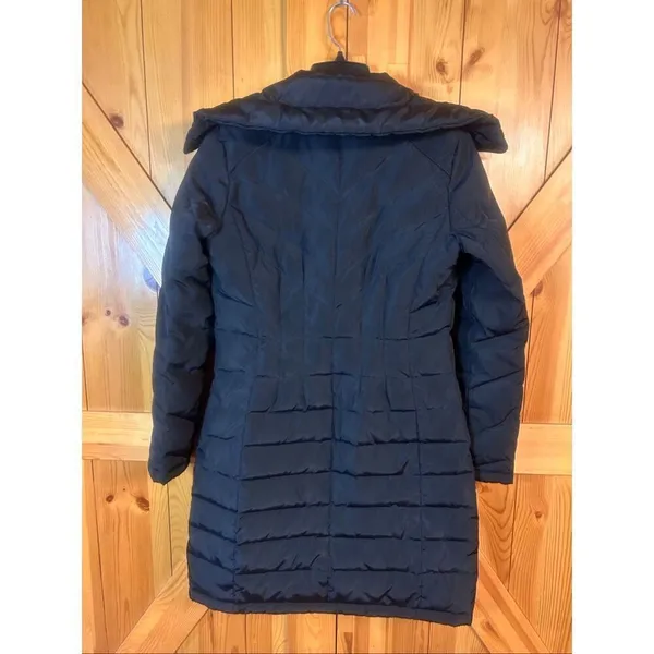 Michael Kors Long Down Quilted Puffer Jacket Tall Mock Neck Collar Size XS (5981 - Image 9