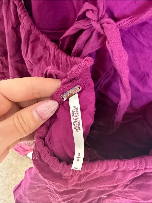 Free People Angele Mini Dress Magenta - Image 6