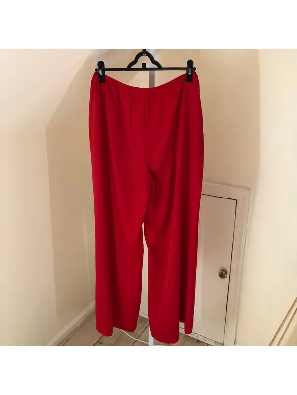 Auden NWT Women's Red Satin Pajama Pants Size XL - Image 8
