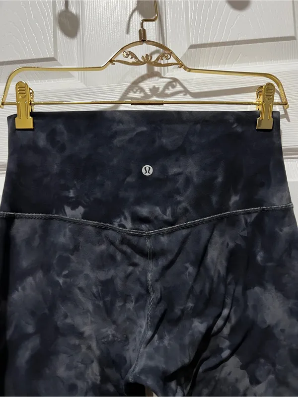 Lululemon Align Pant Diamond Dye Full Length Leggings Size 8 Pitch Graphite Gray - Image 10