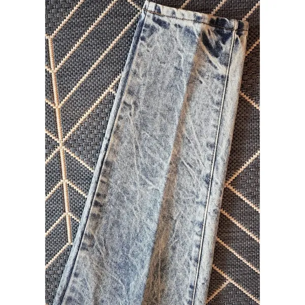 Vintage CHIC Acid Wash Pleated Jeans High Rise Tapered 80s Indie Streetwear USA - Image 7