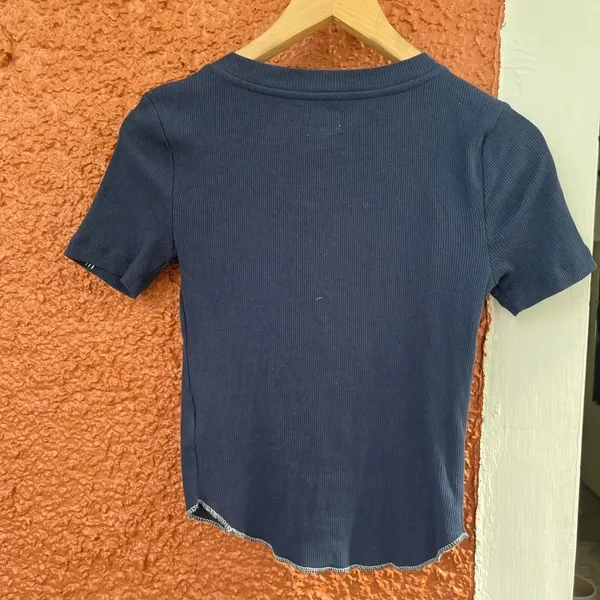 BDG Urban Outfitters Womens Size Small Harvey Henley Tee Short Sleeve Ribbed - Image 4