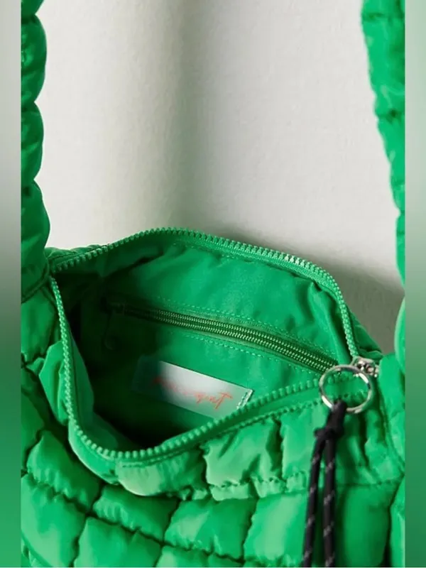 Free People Movement Quilted Mini Sling Carryall NWT Green - Image 4