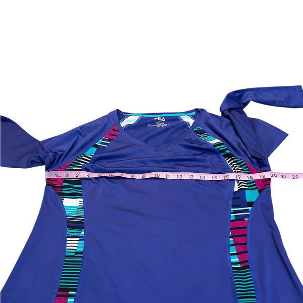 3/$15 FILA long sleeve purple workout top - Image 3