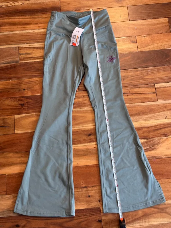 PUMA Essentials Script Flare Mint Green Leggings - Image 9