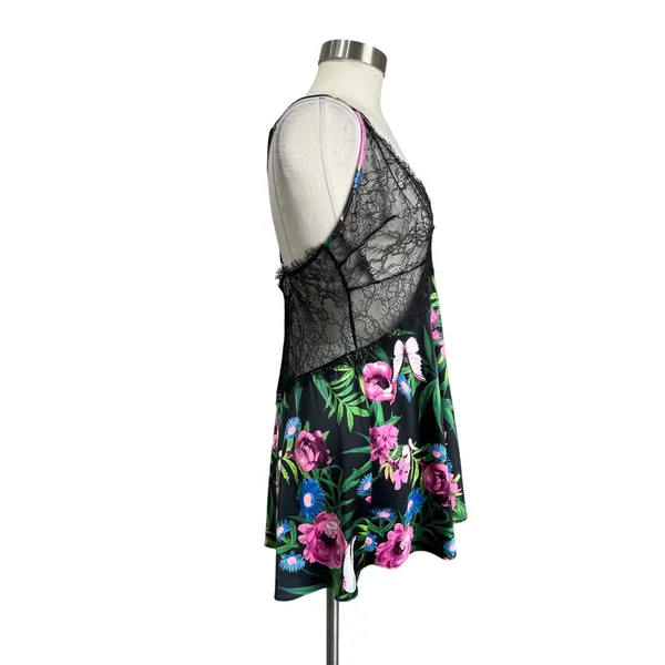 Victoria's‎ Secret Floral Lace Trim Slip Mini Dress Lingerie Size L - Image 4