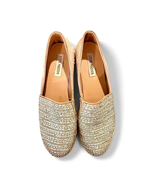 Steve Madden Women’s Proud Rhinestone Espadrille Slip-On Loafers - Image 6