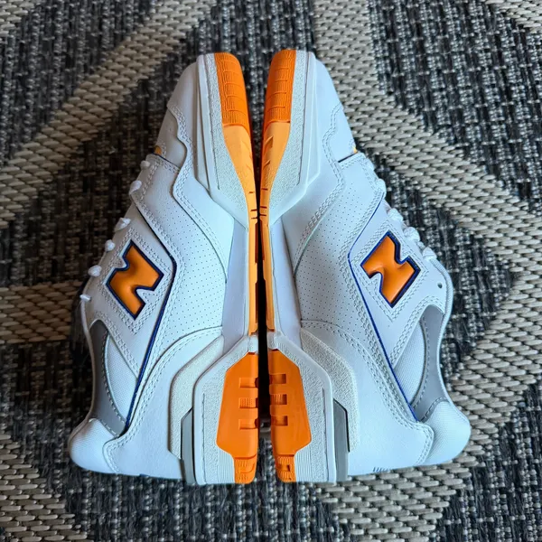 New Balance 550 Sneaker Lakers Pack White/Orange Womens Size 7.5 - Image 8
