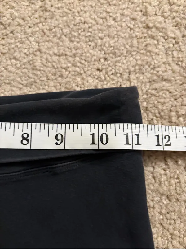 Hard tail y2k 2000s 90s fold over black workout pants leggings size xs - Image 13