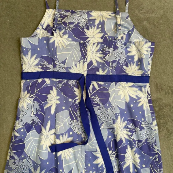 Vintage Lilly Pulitzer Prince Charming Frog Print Shift Dress Women 6 Blue - Image 10