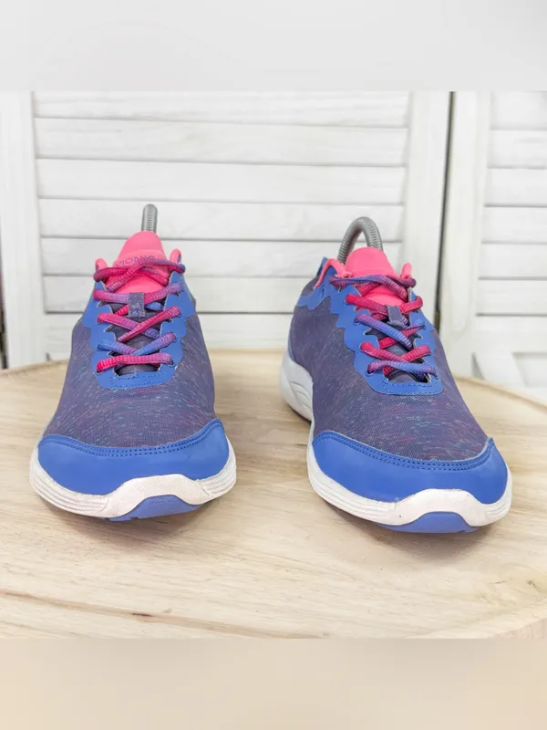 Vionic Agile Fyn Mesh Lace Up Low Top Sneakers Blue Pink Space Dye Size 8 335FYN - Image 2