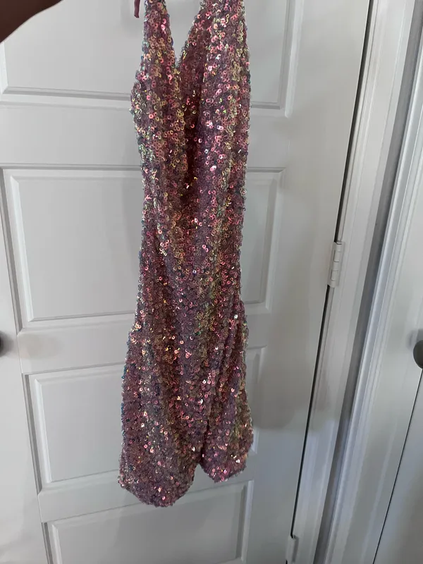 Pink Sequin Windsor Mini Dress - Image 3