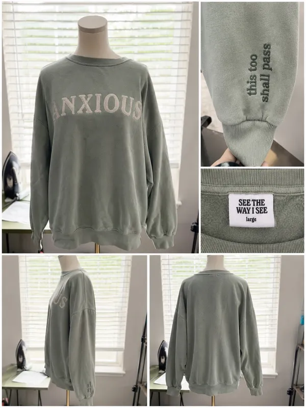 See The Way I See “Anxious” Oversized Sweatshirt – Large - Image 5