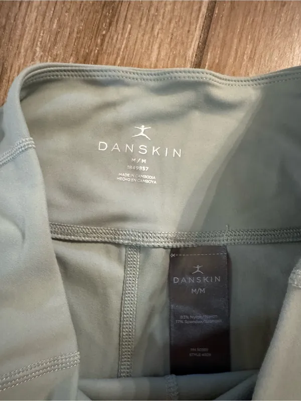 Danskin Sage Green High-Waist Bike Shorts - Image 5