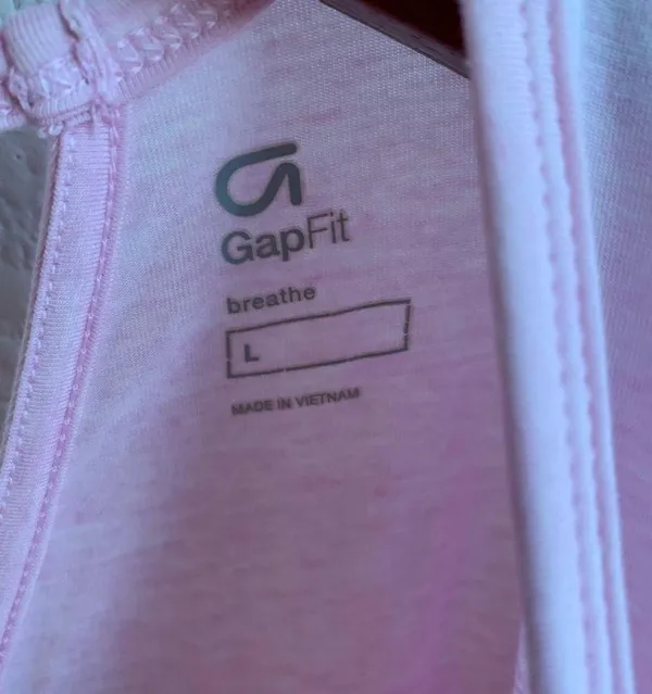 Gap Fit Pink Drape Back Long Sleeve L - Image 2