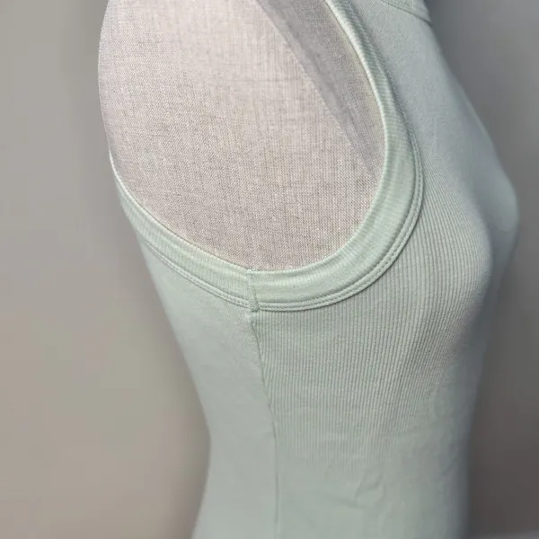 Reformation Tasha Tank Green S EUC Rib Knit Spring Summer Old Money Clean Girl - Image 9