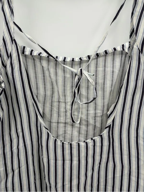 By Anthropologie Square summer Neck Gauze Mini Dress size large petite LP NWT - Image 9
