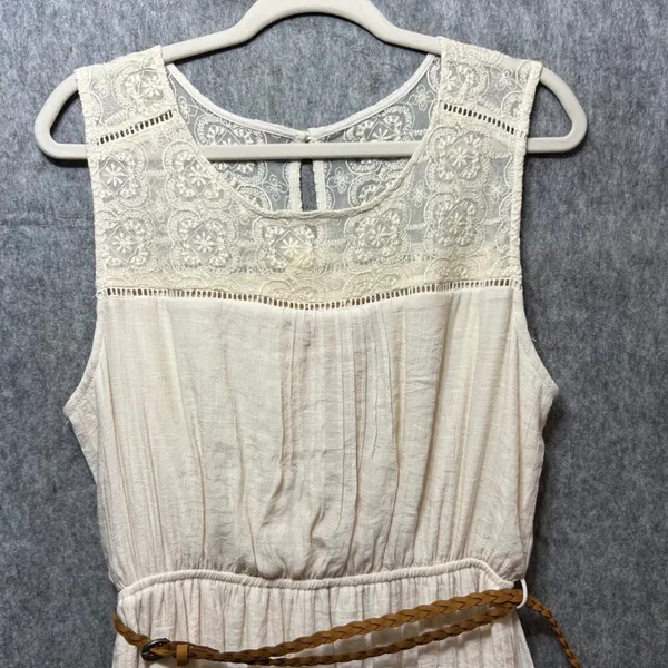 Perch by Blu‎ Pepper Lace Sleeveless Dress Belt Lined 1XL Boho Cottagecore - Image 2