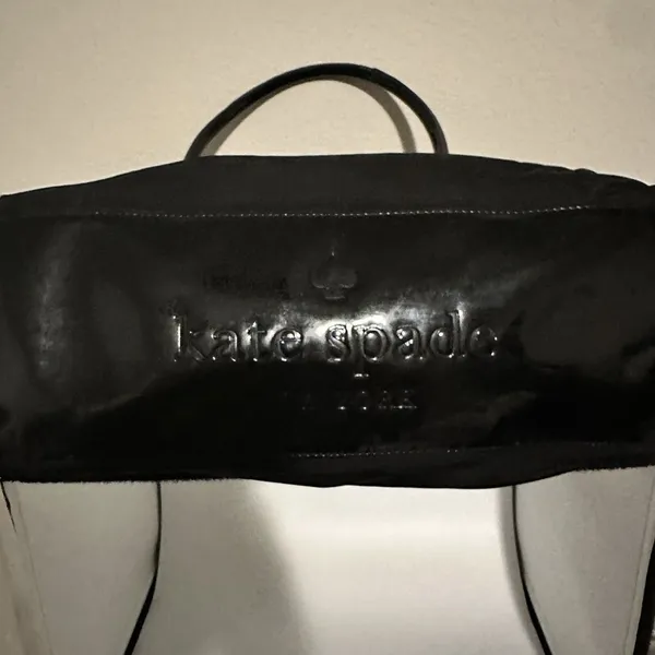 Kate Spade NY Carmen Black Nylon Convertible Fold Flap Satchel Bag w Crossbody - Image 5