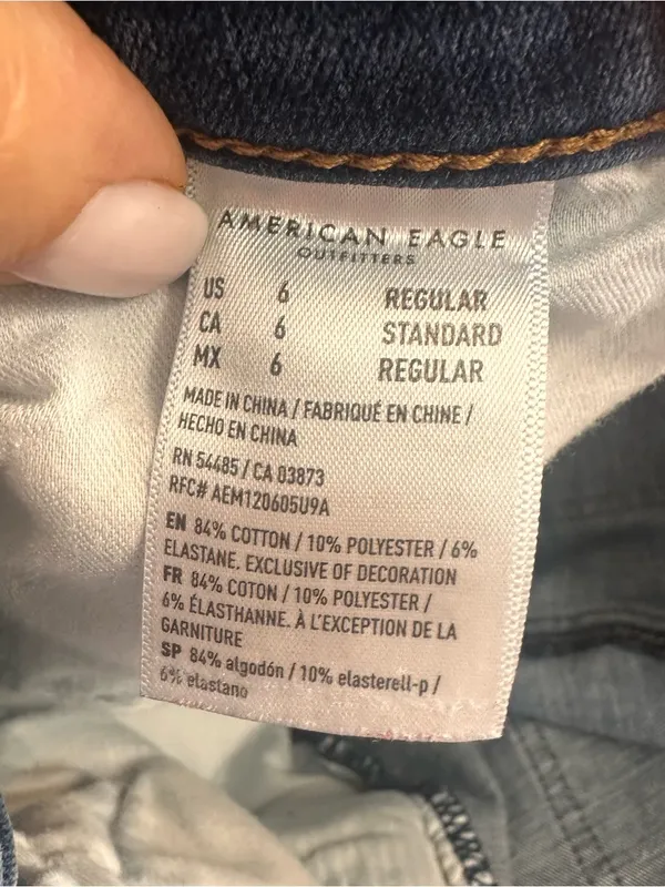American Eagle Outfitters Dark Blue Skinny Jeans Women’s Size 6 - Image 6