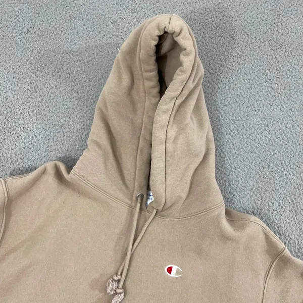 Champion Reverse Weave Hoodie Women 1X Tan‎ Heavyweight Pullover - Image 2