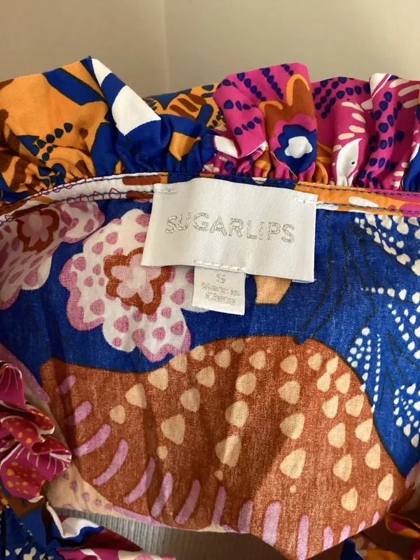 Sugarlips Floral Tiered Sleeveless Mini Dress Size S - Image 2