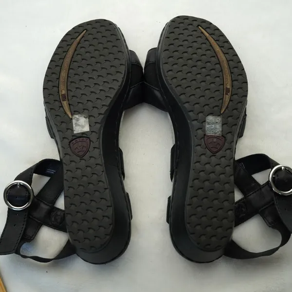 Ariat Black Leather Comfort Sandals Size 8B‎ - Image 10