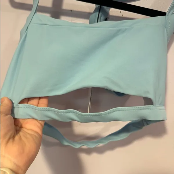Exlura Light Blue Strappy‎ Cutout Bikini Swimsuit Top Womens Size Small NWT - Image 2