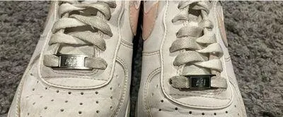 Nike Air Force 1 Women’s white and pink sneakers - Image 3