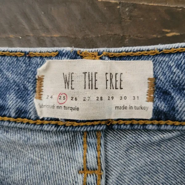 We The Free Womens Jeans Size 25 Skinny Denim Frayed Hem Distressed - Image 8