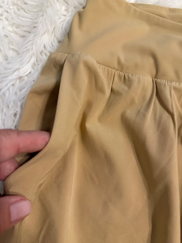 HALARA Tan High-Waist Wide Leg Pull-On Pants size L brand new inseam 24” - Image 6