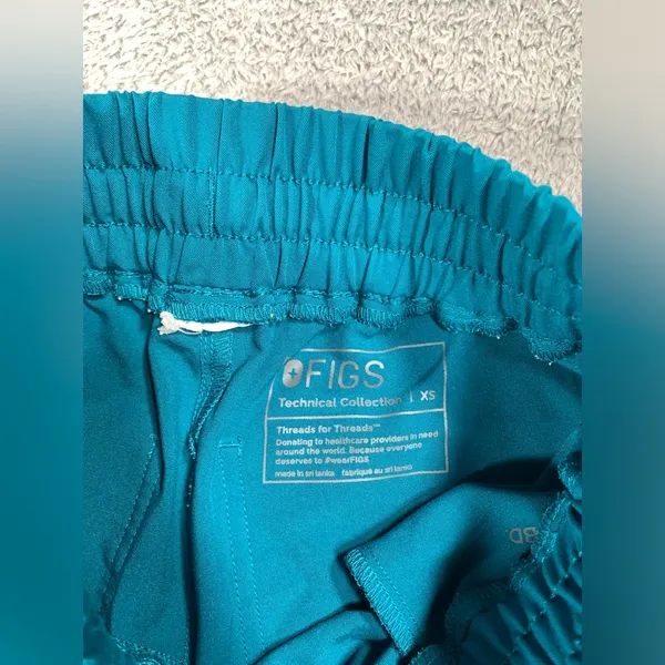 Figs Teal Jogger scrub pants with Drawstring XS - Image 4