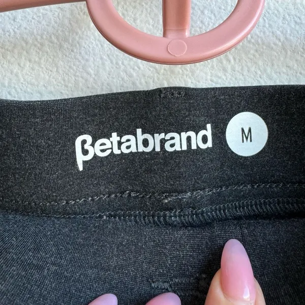 BETABRAND Straight Leg Charcoal Gray Classic Dress Pant Yoga Pants Size Medium - Image 5