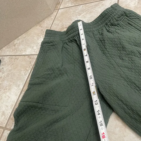 Madewell NWT Quilted Cotton Blazer & Pants Set Olive Green quilted Womens Small - Image 12