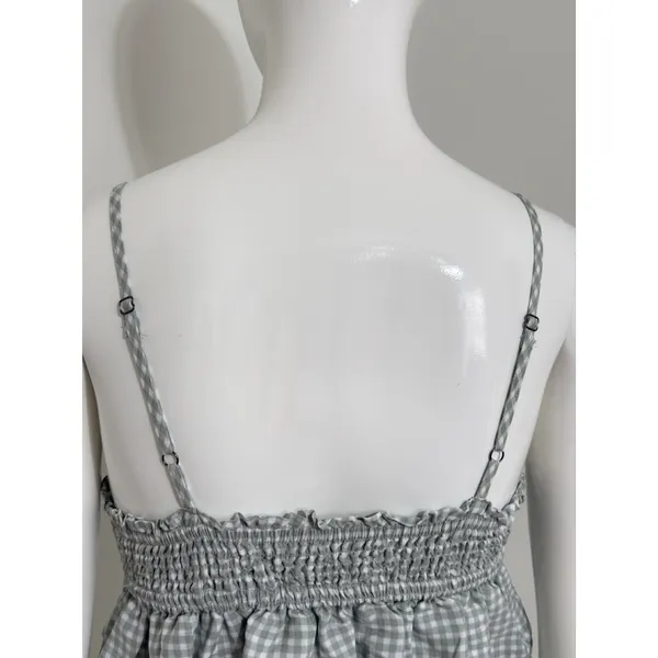 Ocean Drive Women’s Babydoll Top Plaid Halter Coquette Cottagecore Boho Y2K M - Image 6