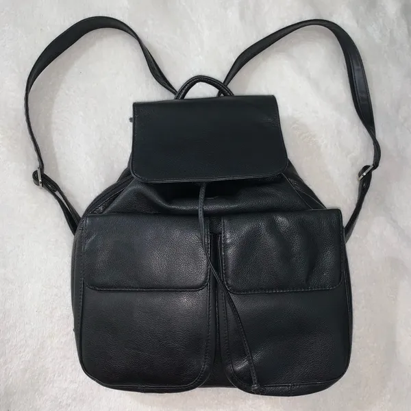 Franklin Covey Black Leather backpack/ Purse medium - Image 5