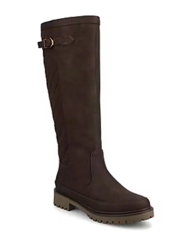 Zemmie Journee Collection Women's Tall Quilted Shaft Brown Riding Boots Size 6.5 - Image 7