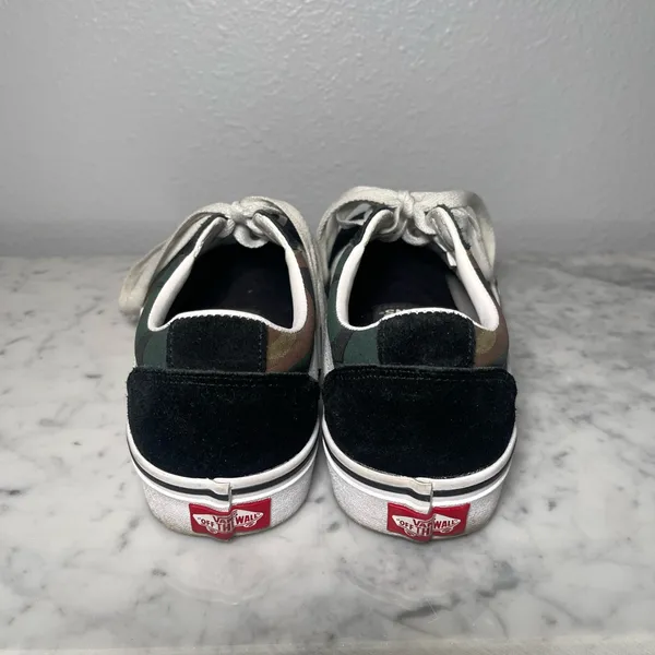 Vans women’s Camouflage and Black Sneakers - Image 4