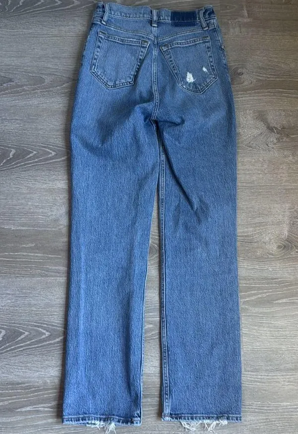 Abercrombie & Fitch 90s Straight Ultra High Rise Criss Cross Jeans 25 - Image 3