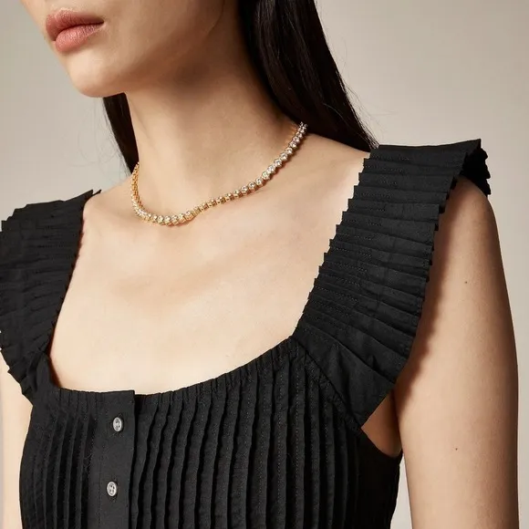 NWT!! J. CREW Pintuck Peplum Top Blouse Solid Black Cotton‎ Poplin Pleated 3X - Image 5