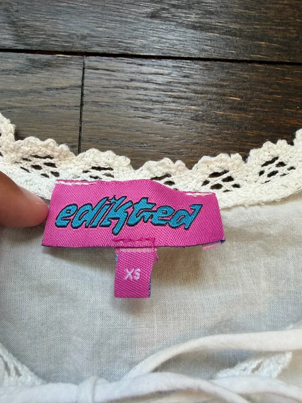 Edikted Fiore Eyelet Tie Front Top  - Image 4