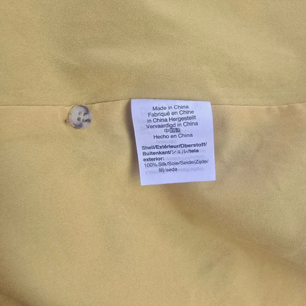 Madewell x Karen Walker Floral Print Dress Mock‎ Neck Long Sleeve Yellow Size 2 - Image 6
